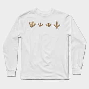 Farmyard Bird Tracks Long Sleeve T-Shirt